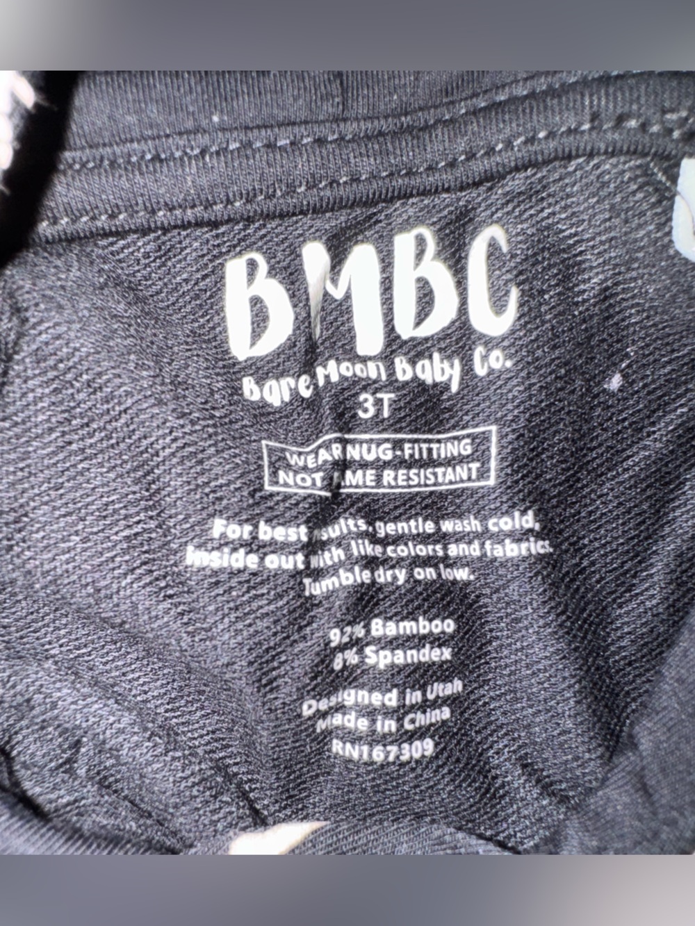 BMBC Bare Moon Baby Co Skeleton Bamboo Hooded Pullover 3T Halloween - Picture 3 of 6